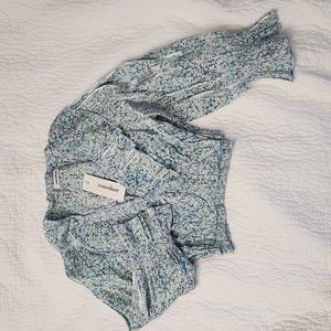 YESTERDAZE FLOWERS BLOUSE.